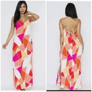Geometric Print Maxidress